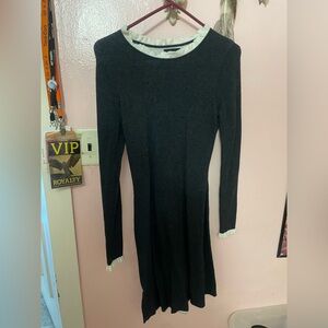 Adrienne Vittadini Black Dress with White Trim